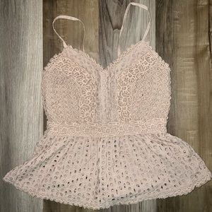 Never been worn, light brown.